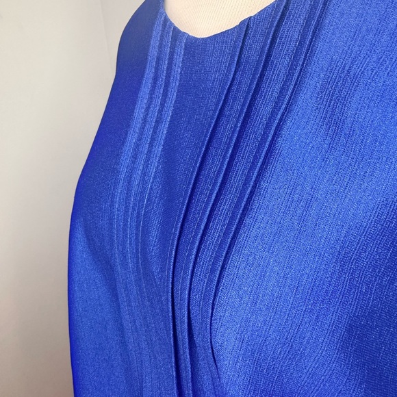 VINTAGE 1970s Royal Blue Midi Dress US M - Picture 7 of 8